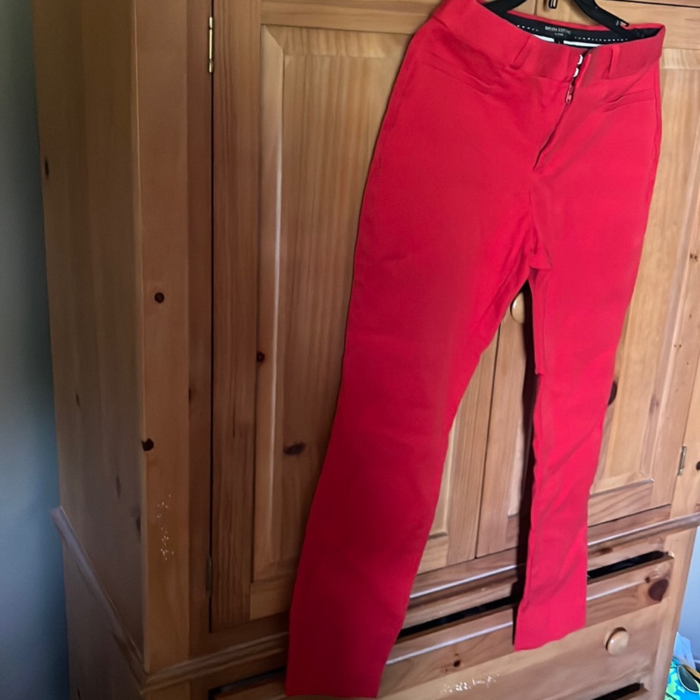 Banana Republic Red Ankle Cropped Pants